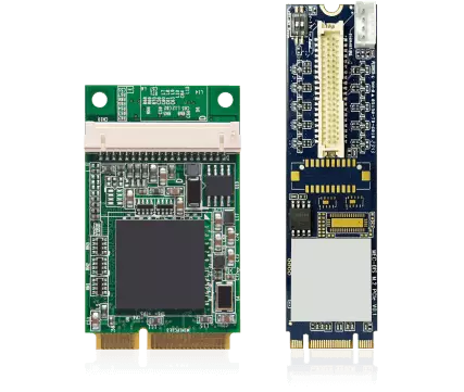 Cervoz modular expansion card installed in an industrial computer