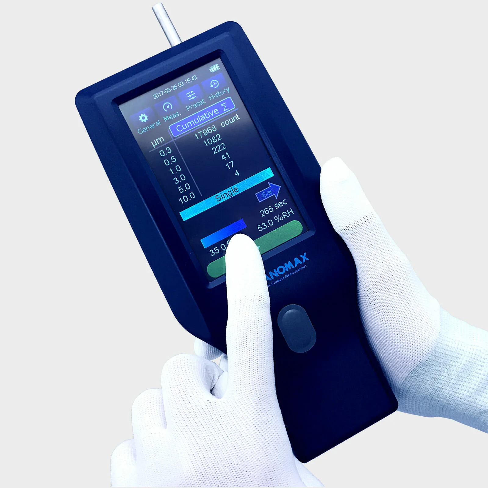Handheld Particle Counters Models 3888 and 3889 workflow diagram