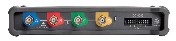 PicoScope 3000 Series mixed-signal oscilloscope and logic analyzer setup