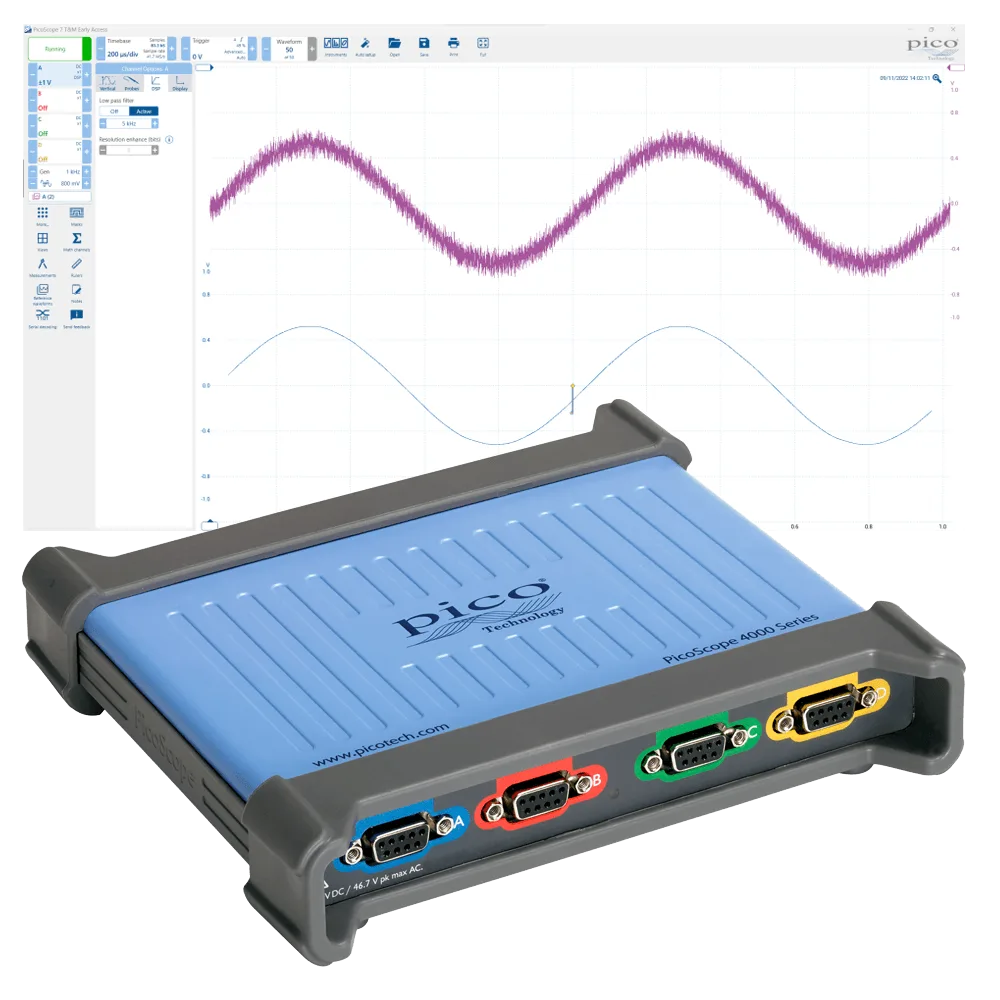 PicoScope 4444 — High-resolution Differential USB Oscilloscope