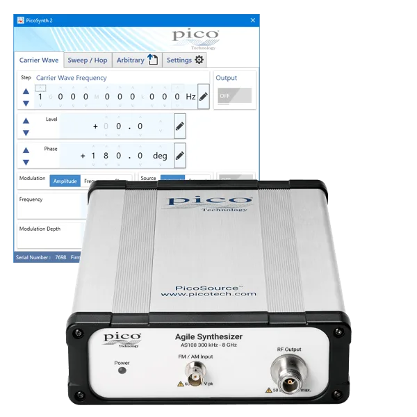 PicoSource AS108 — 8 GHz Agile Synthesizer