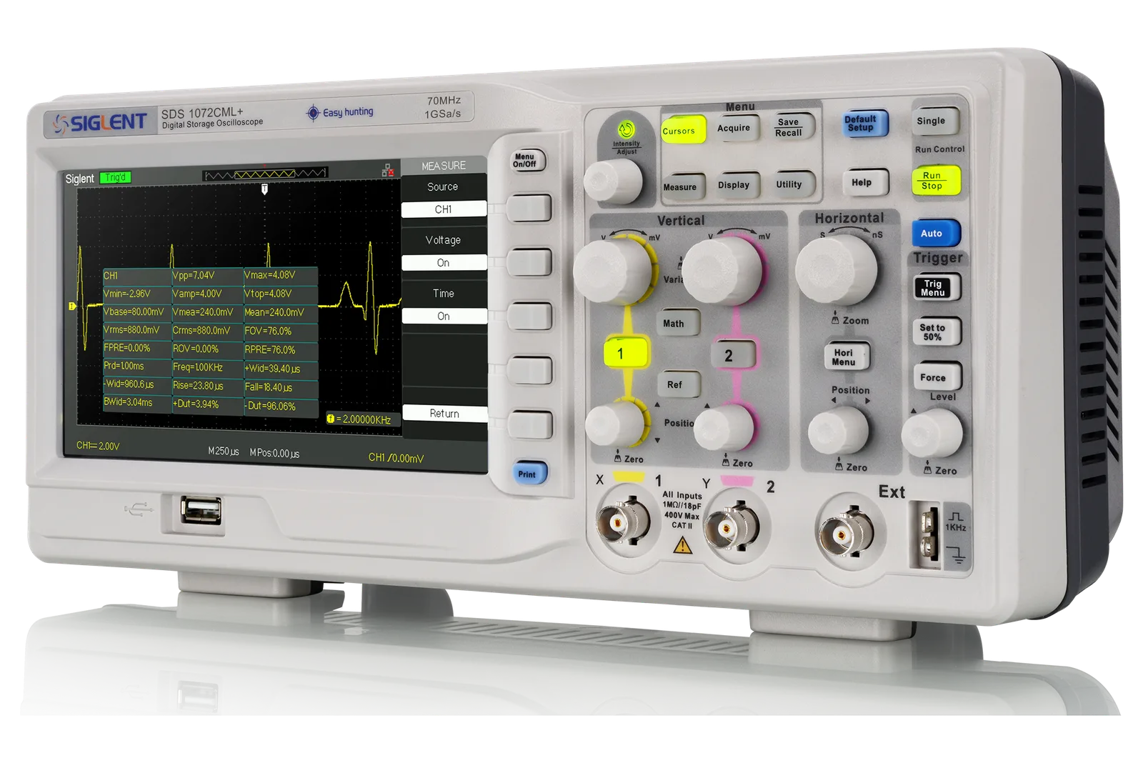 SDS1000CML+ — 7-inch TFT-LCD Display