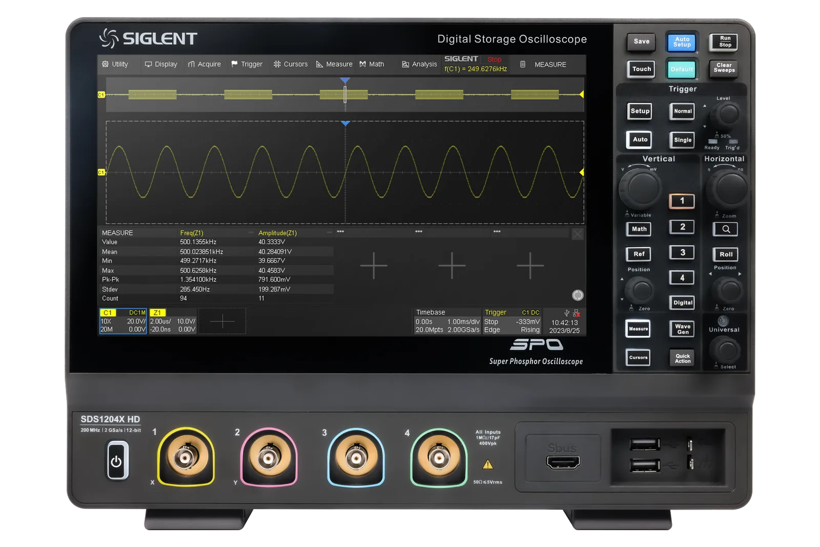 SDS1000X HD — 12-bit HD Oscilloscopes, 100 MHz to 200 MHz