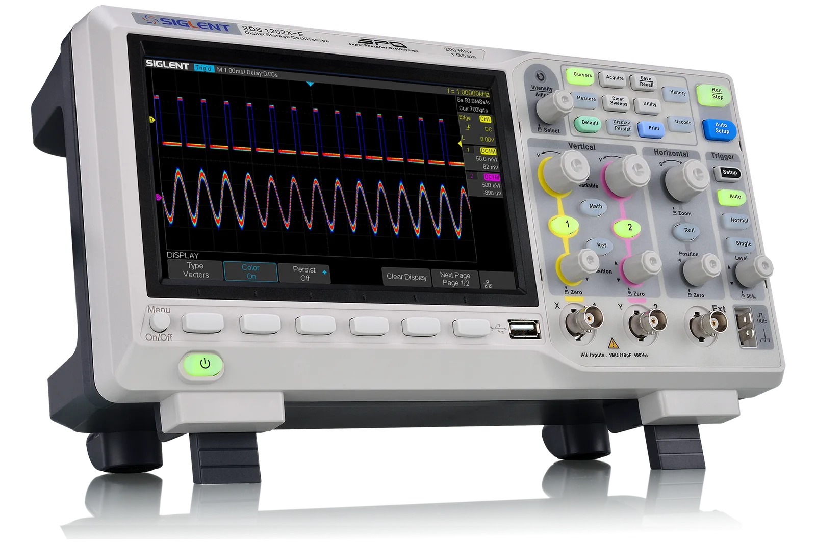 SDS1000X-E — 7-inch TFT-LCD Display and Front Panel