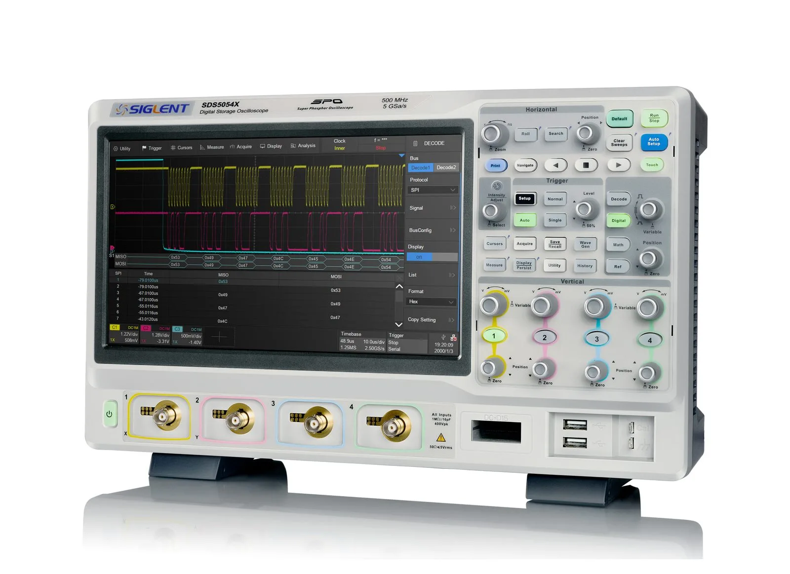 SDS5000X — waveform capture, sequence and history analysis