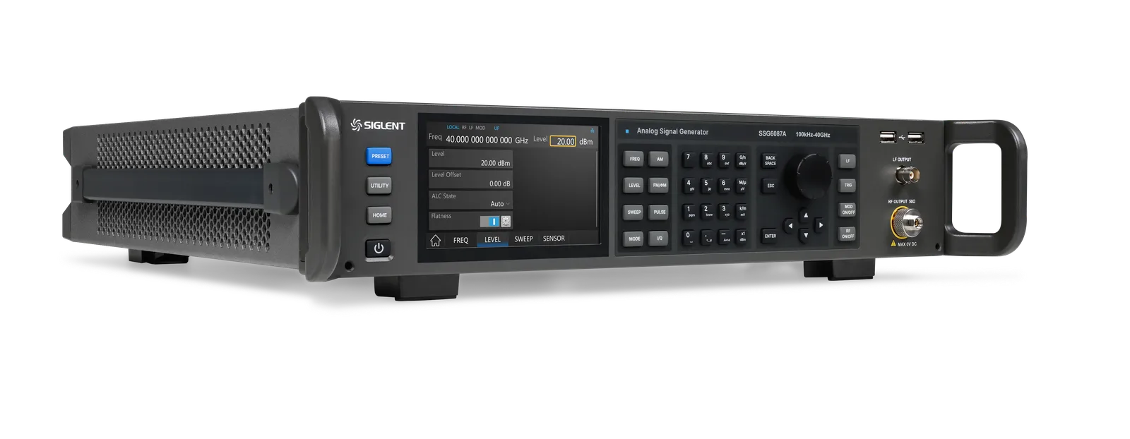 SSG6000A signal generator display and controls