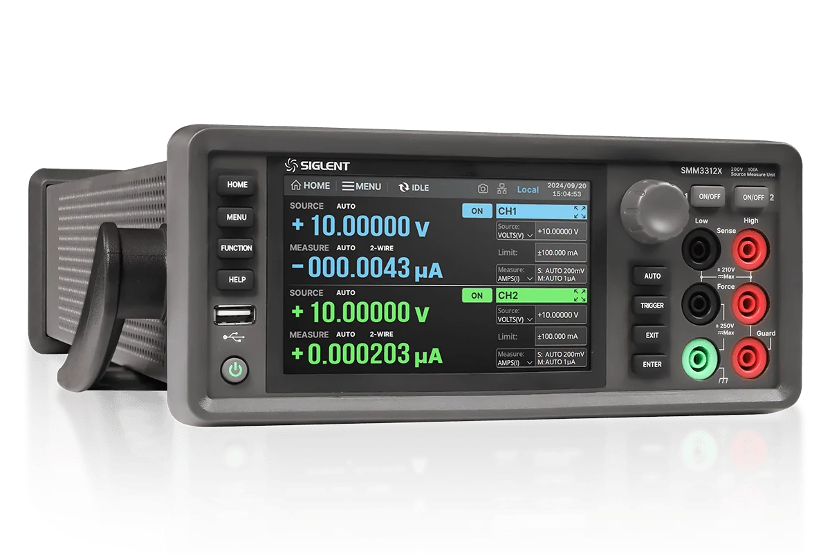 SIGLENT SMM3000X touchscreen source and measure interface