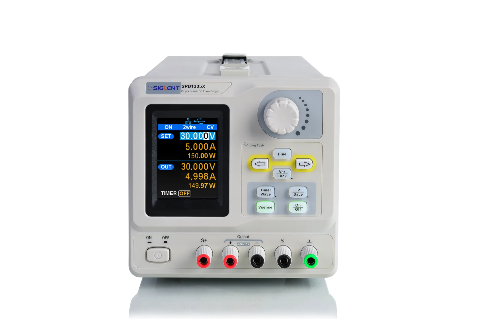 SIGLENT SPD1000X rear interface and bench setup overview