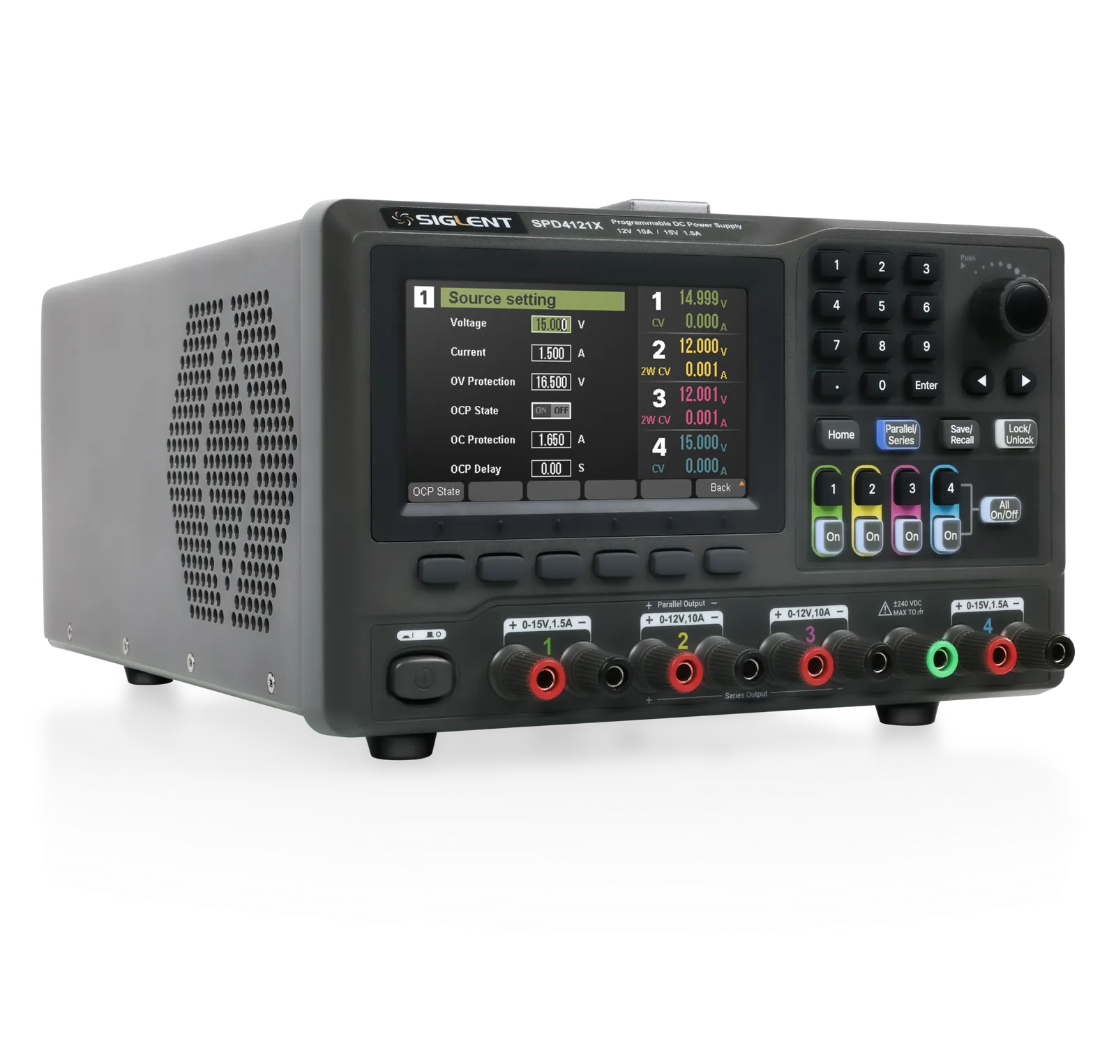 SIGLENT SPD4000X power supply graphical output display