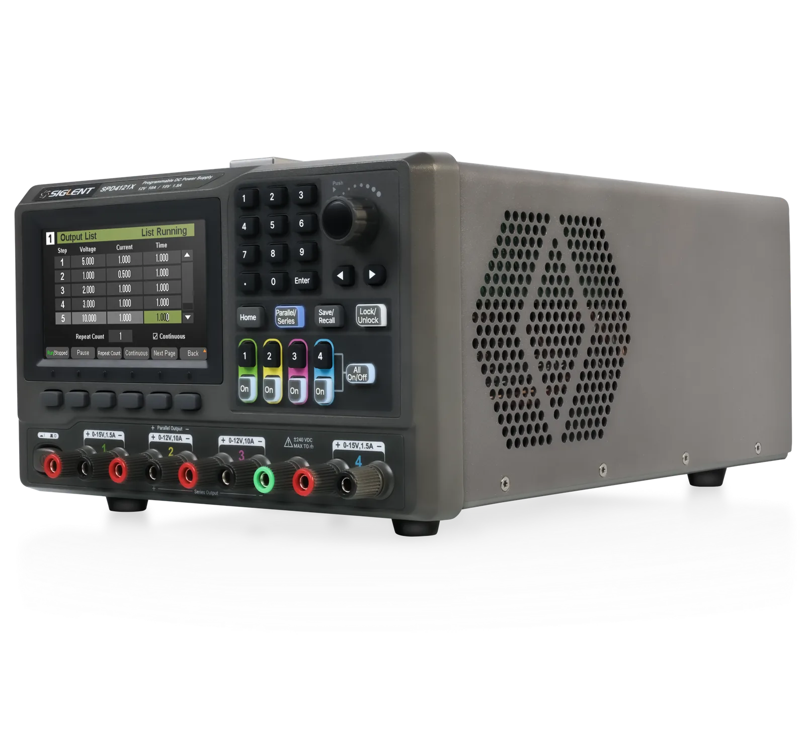 SIGLENT SPD4000X rear panel and remote-control interfaces