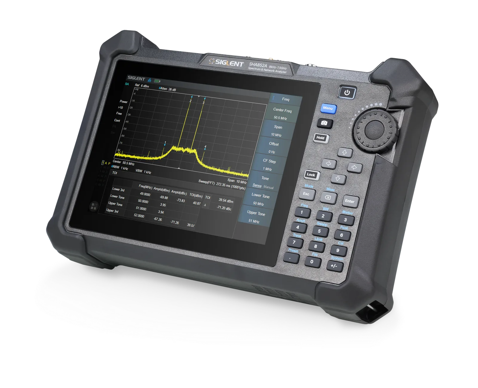 SIGLENT SHA850A field spectrum analyzer measurement interface