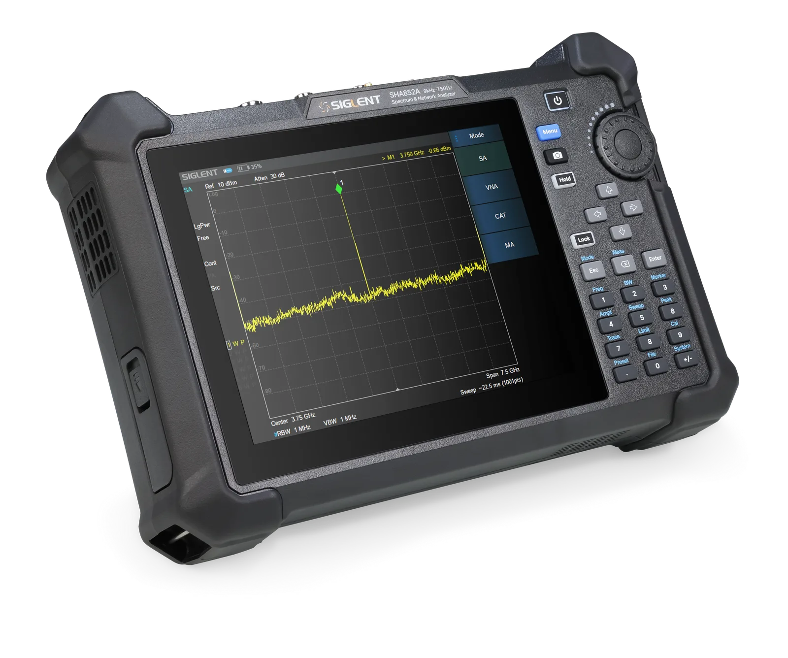 SIGLENT SHA850A cable and antenna test display