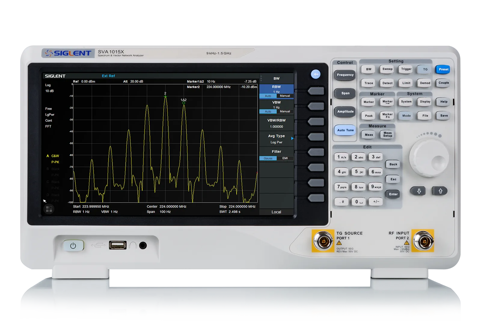 SIGLENT SVA1000X cable and antenna test workflow