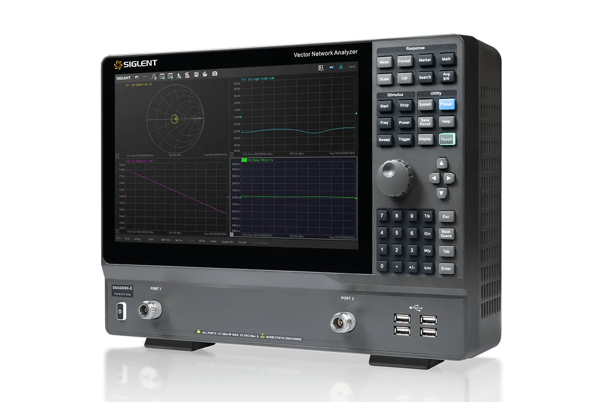 SIGLENT SNA5000X-E S-parameter analysis display